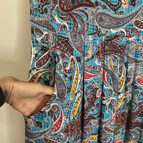 Women’s DouBCQ Paisley Print Dress, Size M - Picture 2 of 7
